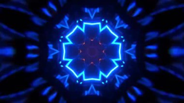 Renkli simetriyle gezgin kaleydoskop hareketi