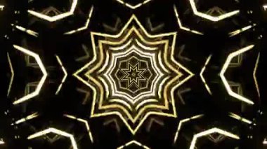 Renkli simetriyle gezgin kaleydoskop hareketi