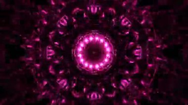 Renkli simetriyle gezgin kaleydoskop hareketi