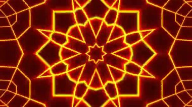 Renkli simetriyle gezgin kaleydoskop hareketi