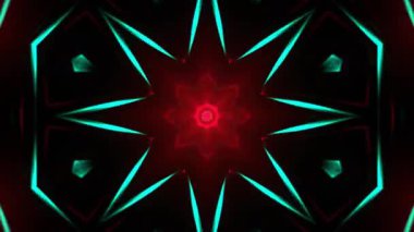 Renkli simetriyle gezgin kaleydoskop hareketi