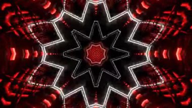 Renkli simetriyle gezgin kaleydoskop hareketi