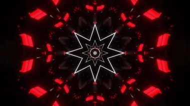 Renkli simetriyle gezgin kaleydoskop hareketi