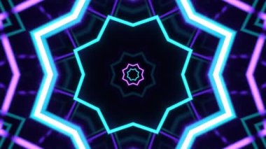 Renkli simetriyle gezgin kaleydoskop hareketi