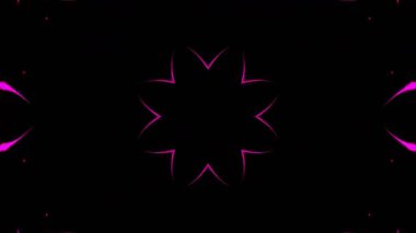 Renkli simetriyle gezgin kaleydoskop hareketi