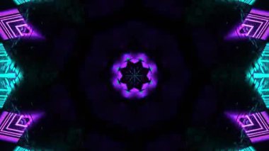 Renkli simetriyle gezgin kaleydoskop hareketi