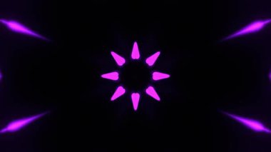 Renkli simetriyle gezgin kaleydoskop hareketi