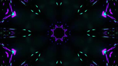 Renkli simetriyle gezgin kaleydoskop hareketi