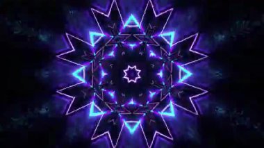 Renkli simetriyle gezgin kaleydoskop hareketi