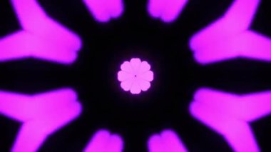 Renkli simetriyle gezgin kaleydoskop hareketi