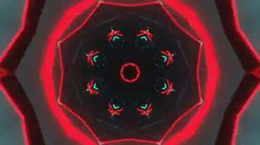 Renkli simetriyle gezgin kaleydoskop hareketi