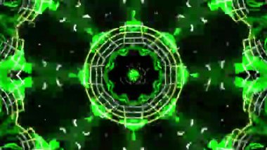 Renkli simetriyle gezgin kaleydoskop hareketi