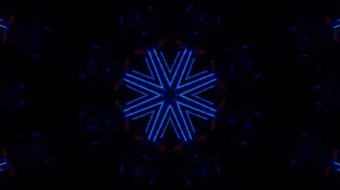 Renkli simetriyle gezgin kaleydoskop hareketi