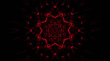 Renkli simetriyle gezgin kaleydoskop hareketi