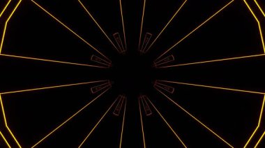 Renkli simetriyle gezgin kaleydoskop hareketi