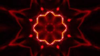 Renkli simetriyle gezgin kaleydoskop hareketi