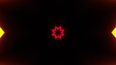 Renkli simetriyle gezgin kaleydoskop hareketi