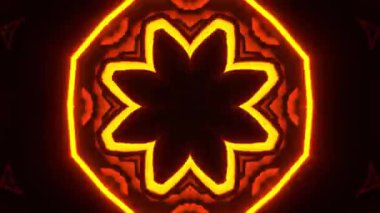 Renkli simetriyle gezgin kaleydoskop hareketi