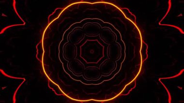 Renkli simetriyle gezgin kaleydoskop hareketi