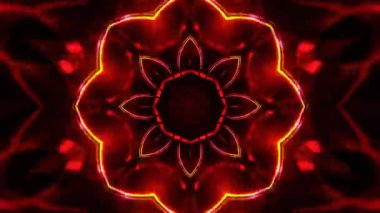 Renkli simetriyle gezgin kaleydoskop hareketi