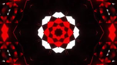 Renkli simetriyle gezgin kaleydoskop hareketi