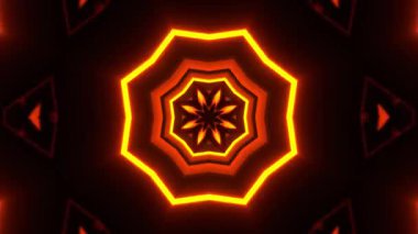 Renkli simetriyle gezgin kaleydoskop hareketi