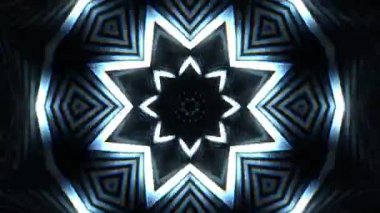 Renkli simetriyle gezgin kaleydoskop hareketi