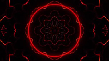 Renkli simetriyle gezgin kaleydoskop hareketi