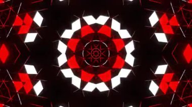 Renkli simetriyle gezgin kaleydoskop hareketi