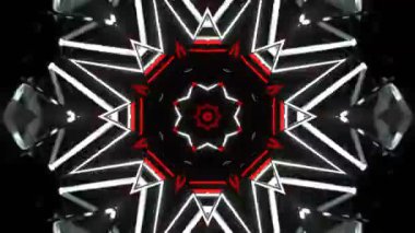 Renkli simetriyle gezgin kaleydoskop hareketi