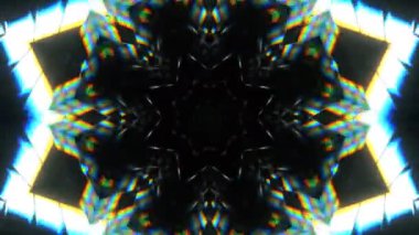 Renkli simetriyle gezgin kaleydoskop hareketi