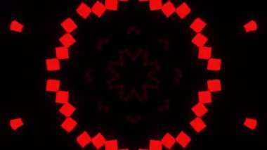 Renkli simetriyle gezgin kaleydoskop hareketi