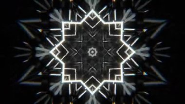 Renkli simetriyle gezgin kaleydoskop hareketi