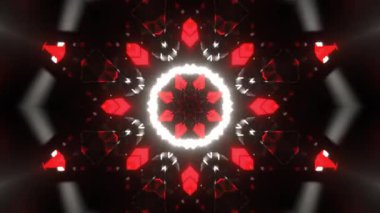 Renkli simetriyle gezgin kaleydoskop hareketi