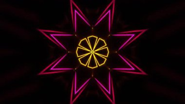 Renkli simetriyle gezgin kaleydoskop hareketi