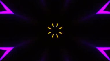 Renkli simetriyle gezgin kaleydoskop hareketi