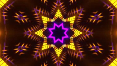 Renkli simetriyle gezgin kaleydoskop hareketi