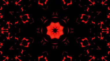 Renkli simetriyle gezgin kaleydoskop hareketi