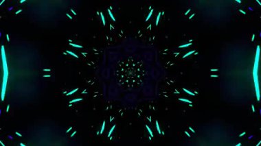 Renkli simetriyle gezgin kaleydoskop hareketi