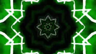 Renkli simetriyle gezgin kaleydoskop hareketi