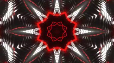 Renkli simetriyle gezgin kaleydoskop hareketi