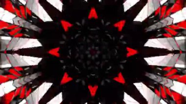 Renkli simetriyle gezgin kaleydoskop hareketi