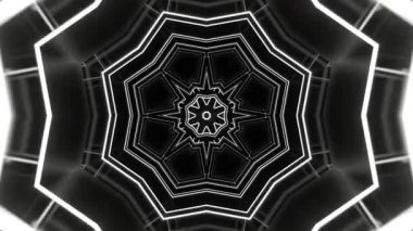 Renkli simetriyle gezgin kaleydoskop hareketi