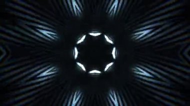 Renkli simetriyle gezgin kaleydoskop hareketi