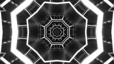 Renkli simetriyle gezgin kaleydoskop hareketi