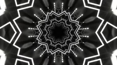 Renkli simetriyle gezgin kaleydoskop hareketi