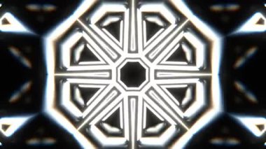 Renkli simetriyle gezgin kaleydoskop hareketi