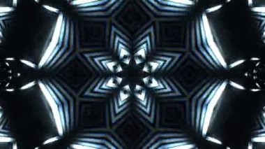 Renkli simetriyle gezgin kaleydoskop hareketi