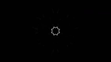 Renkli simetriyle gezgin kaleydoskop hareketi