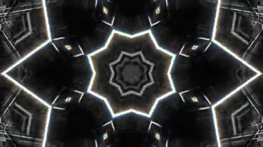 Renkli simetriyle gezgin kaleydoskop hareketi